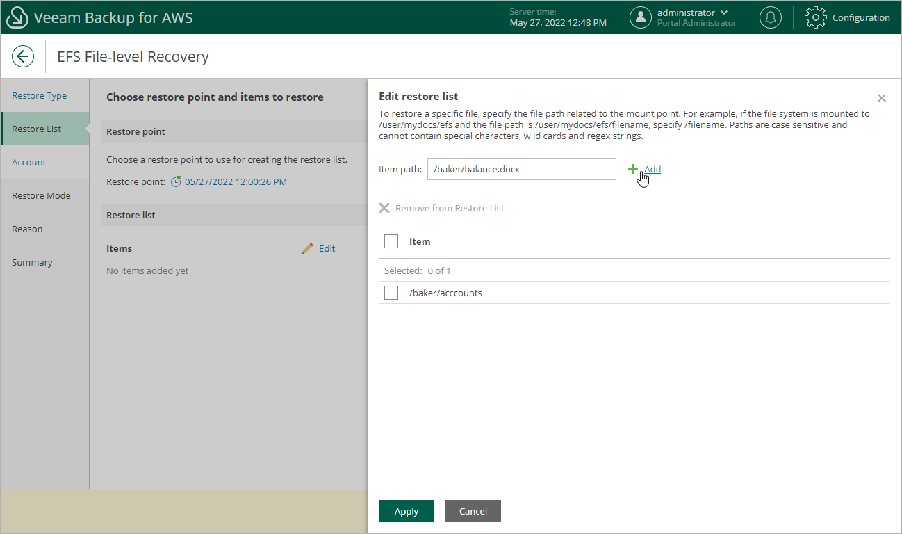 Restoring EFS Files and Folders