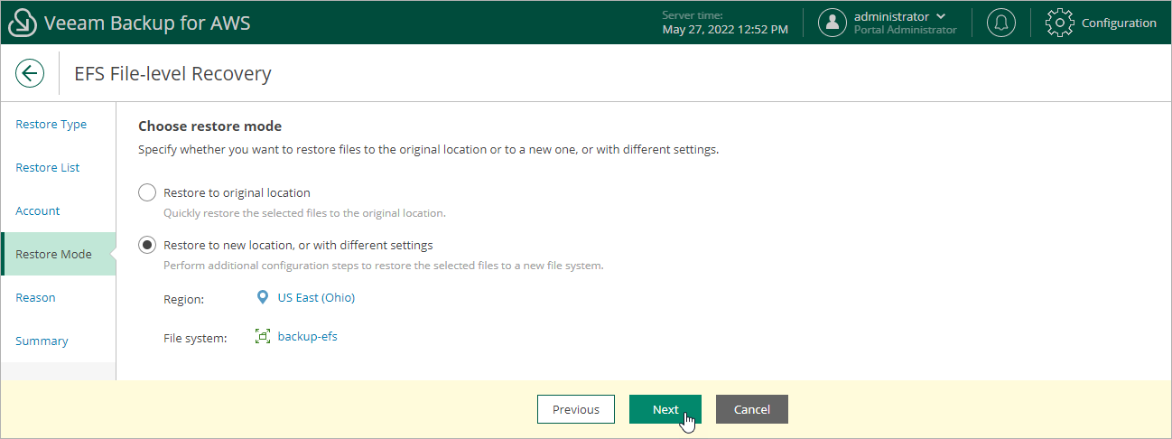 Restoring EFS Files and Folders