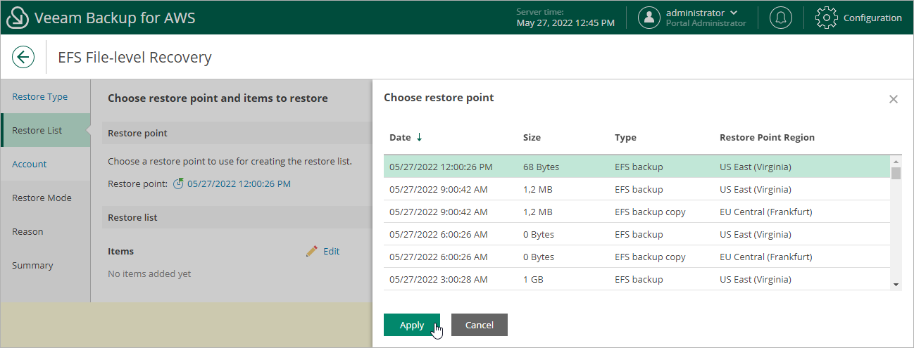 Restoring EFS Files and Folders
