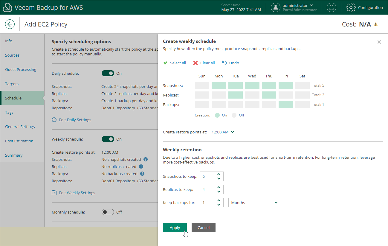 Creating EC2 Backup Policy