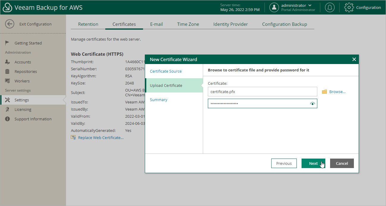 Replacing Security Certificates