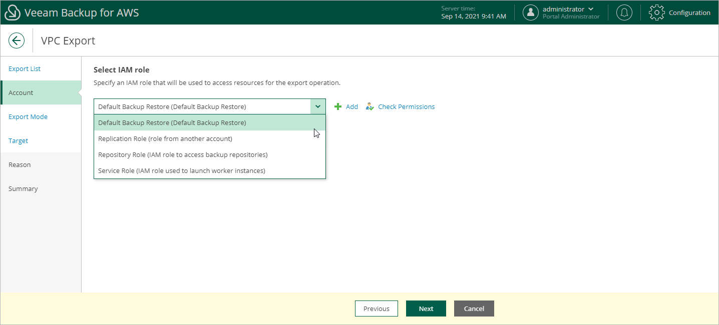 Exporting VPC Configuration
