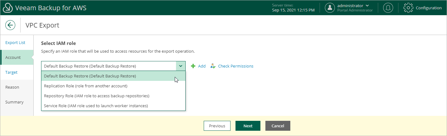 Exporting VPC Configuration Items