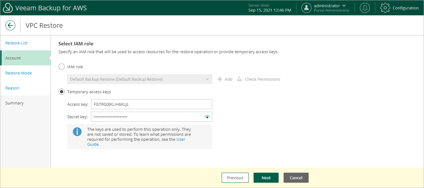 Step 3. Specify IAM Identity