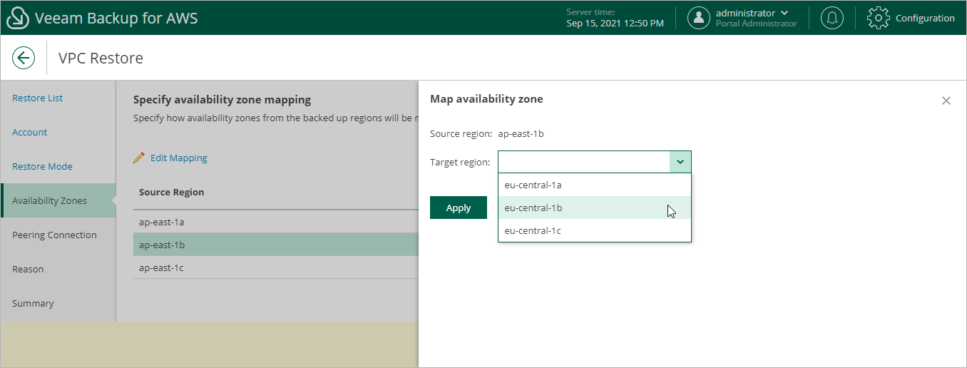 Restoring VPC Configuration