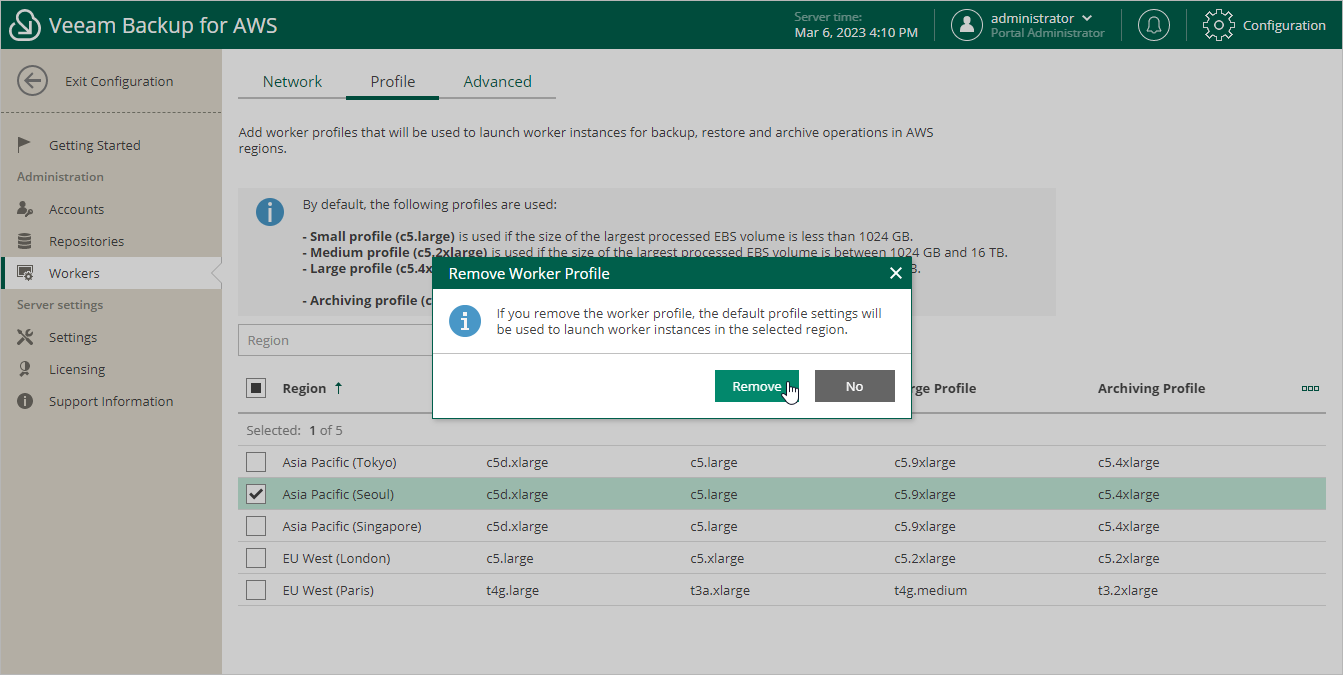 Removing Worker Profiles