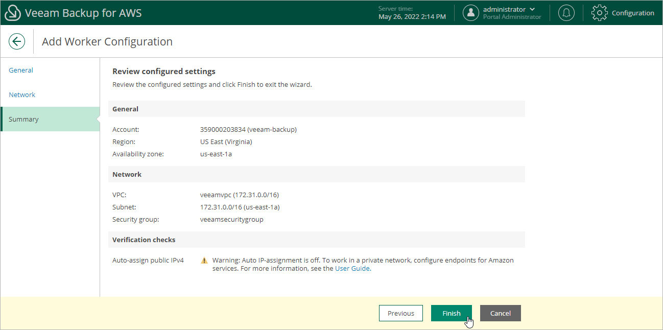 Adding Worker Configuration for Production Account