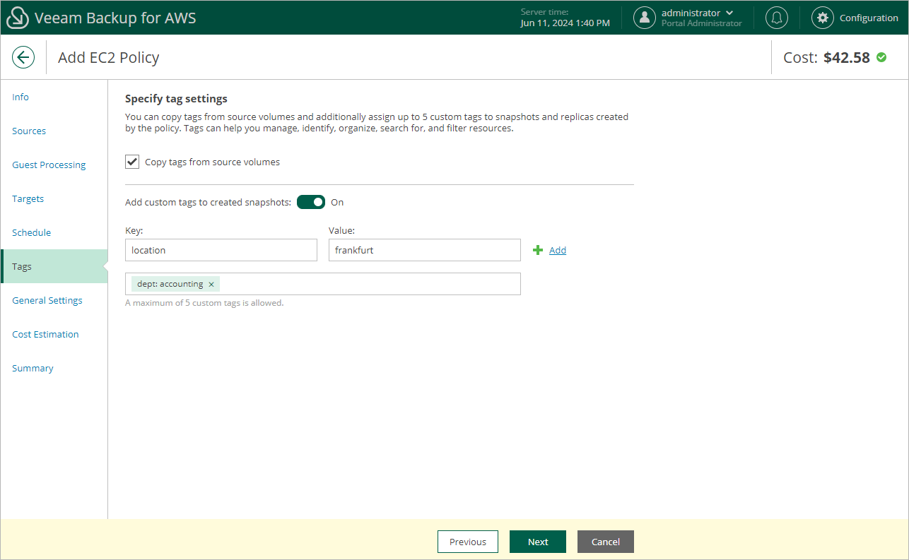 Creating EC2 Backup Policy