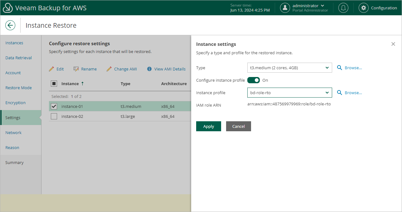 Restoring Entire EC2 Instance