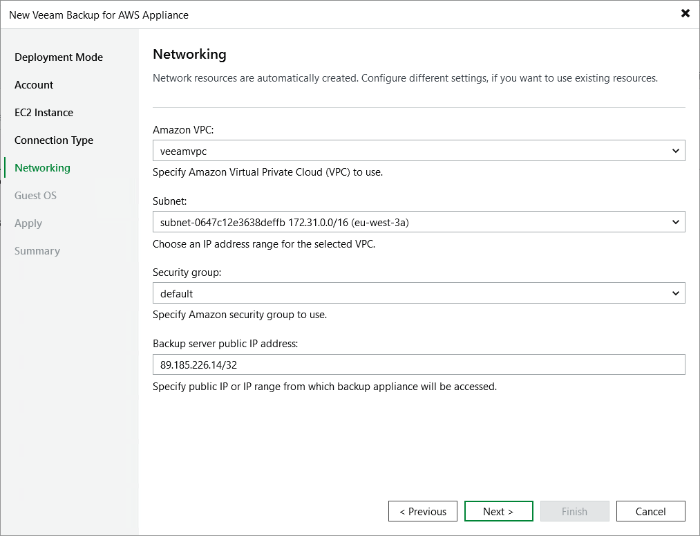 Step 6. Specify Network Settings