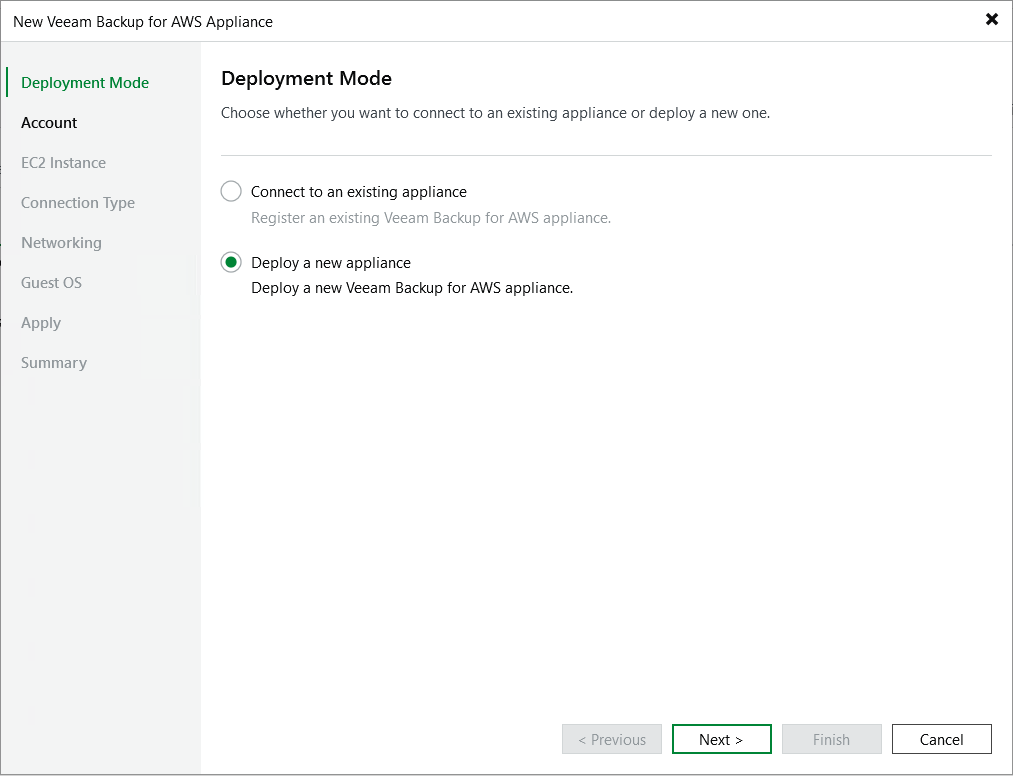 Step 2. Choose Deployment Mode