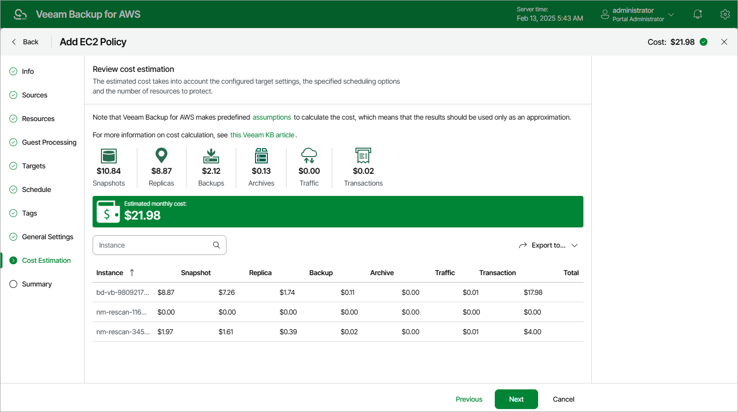 Creating EC2 Backup Policy