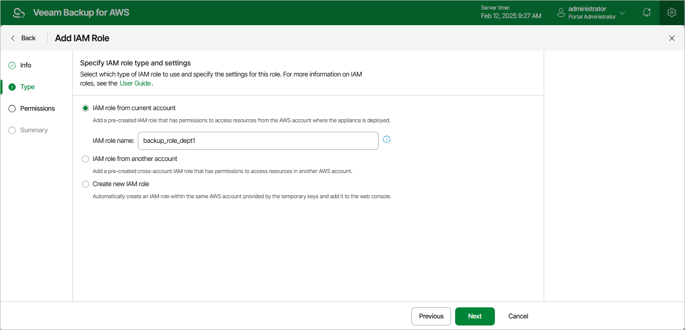 IAM Role Current Account
