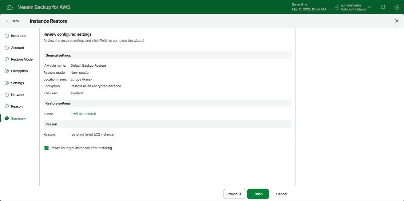 Restoring Entire EC2 Instance