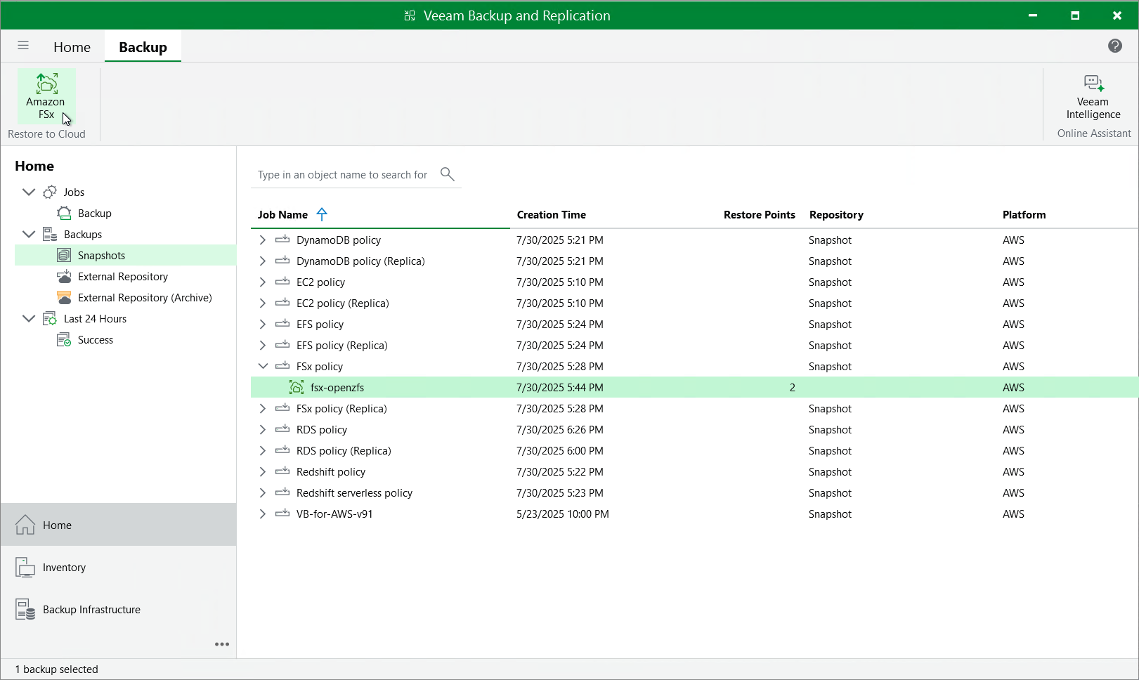 Restore to Amazon DynamoDB