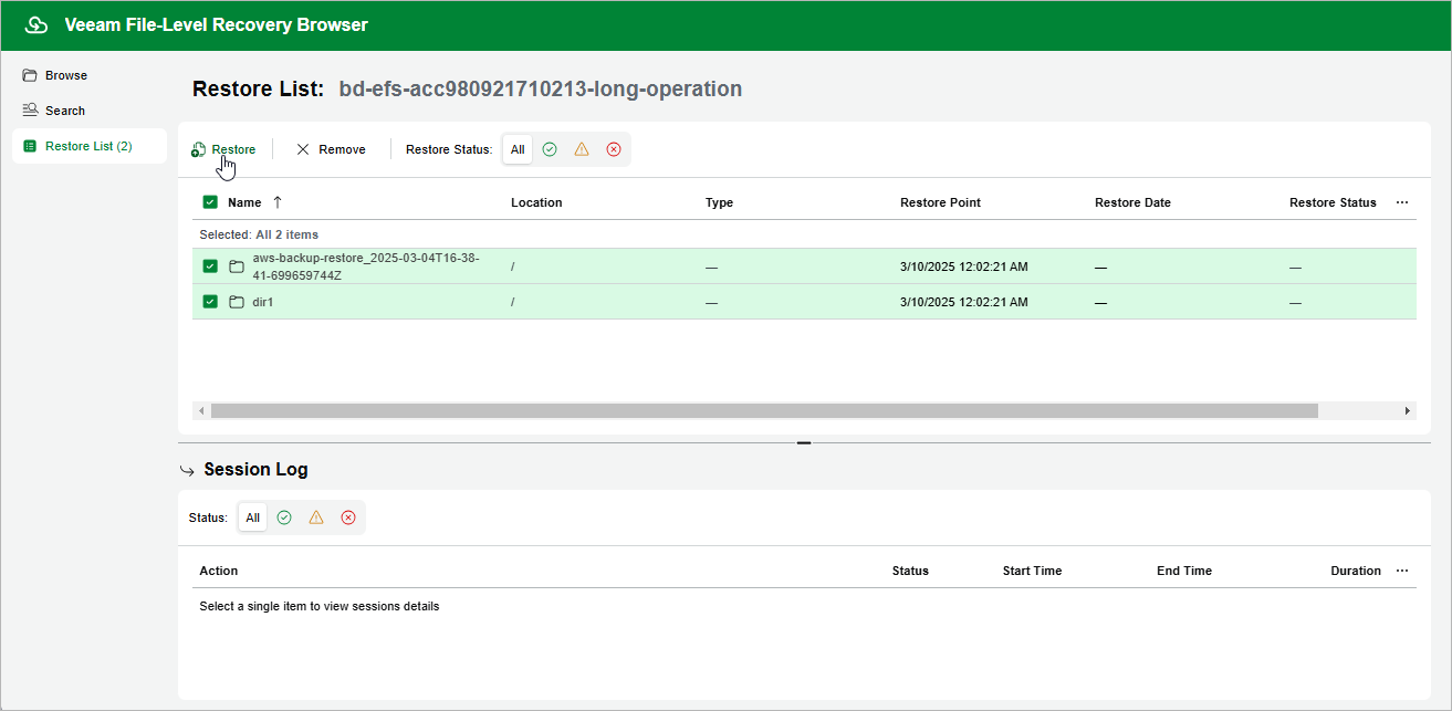 Restoring EFS Files and Folders