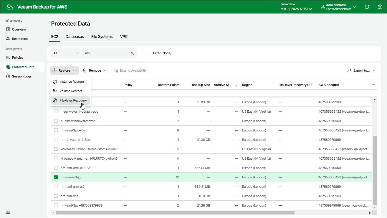 Restoring EC2 Files and Folders