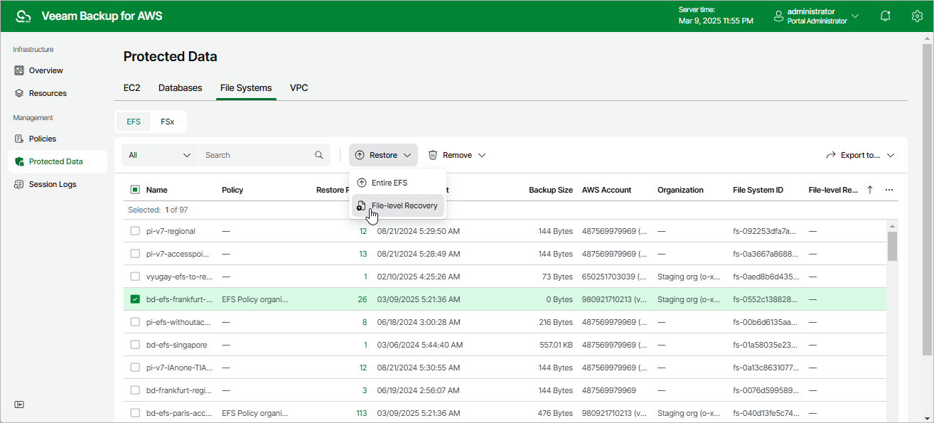 Restoring EFS Files and Folders