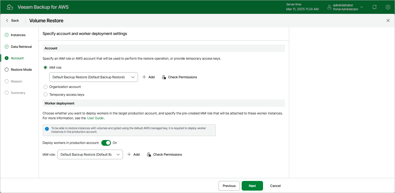 Restoring EBS Volumes