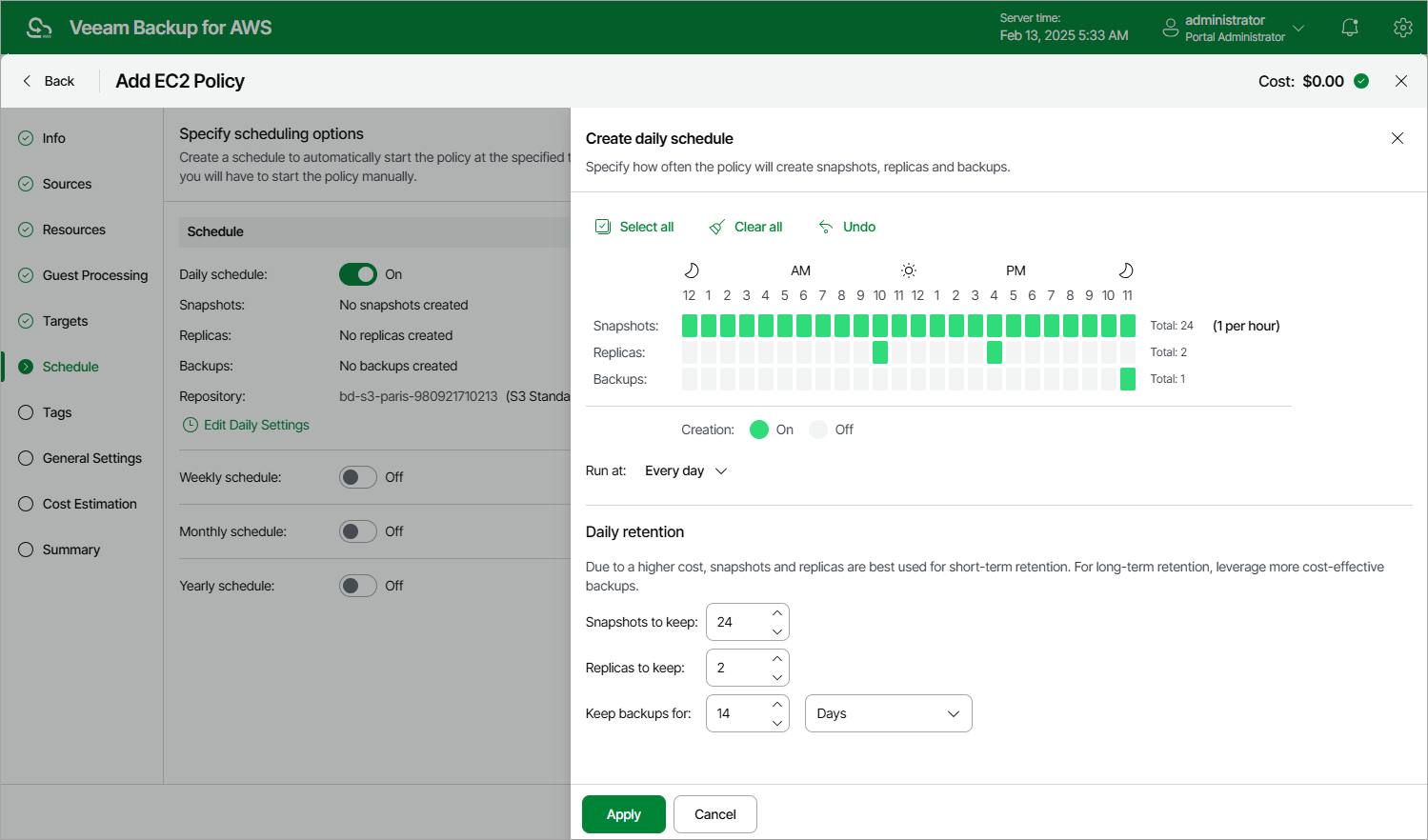 Creating EC2 Backup Policy