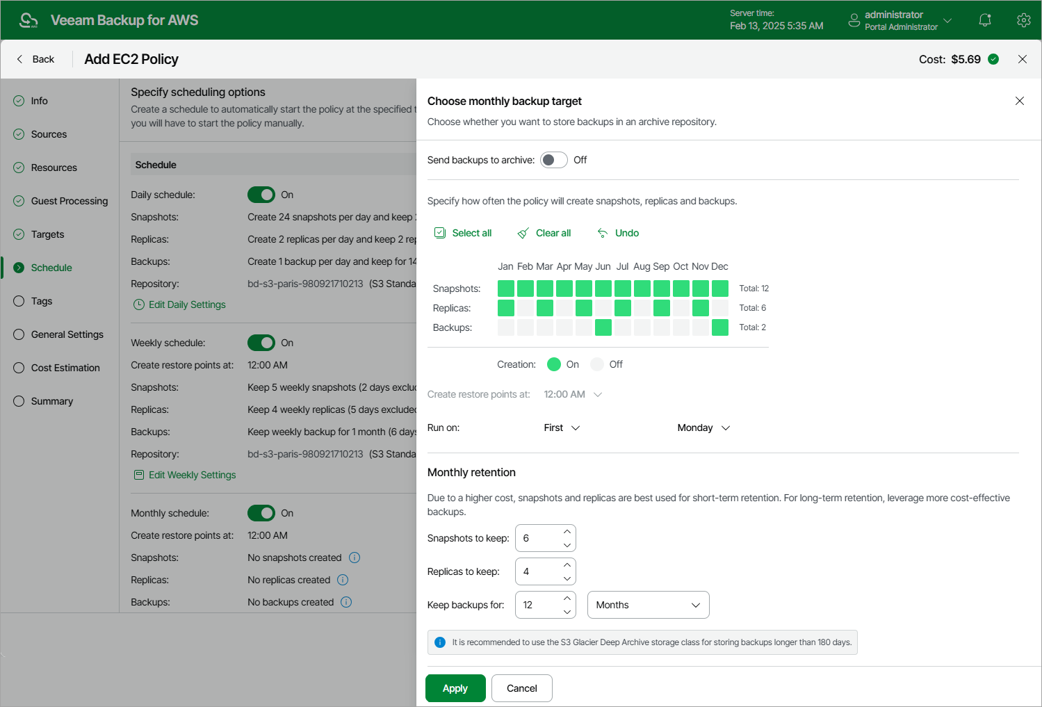 Creating EC2 Backup Policy