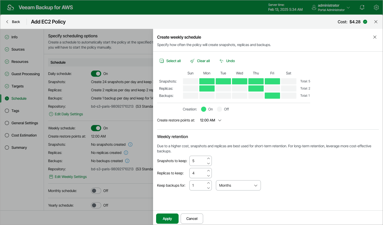 Creating EC2 Backup Policy