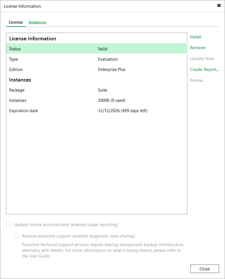 Viewing License Information