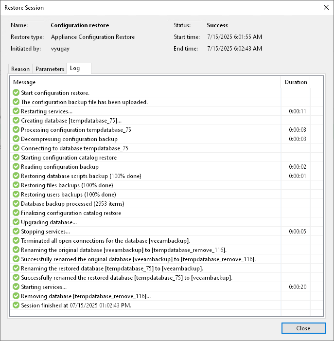 Viewing Session Statistics