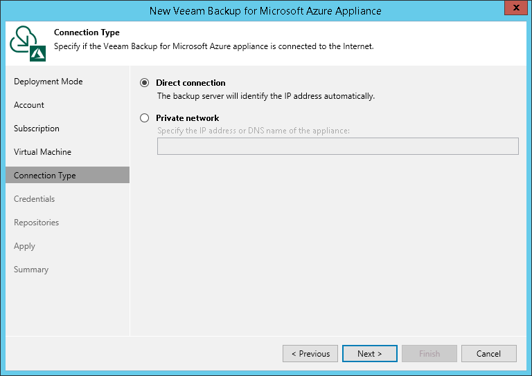 Step 6. Specify Connection Type