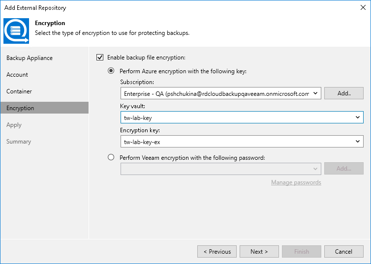 Step 5. Configure Encryption