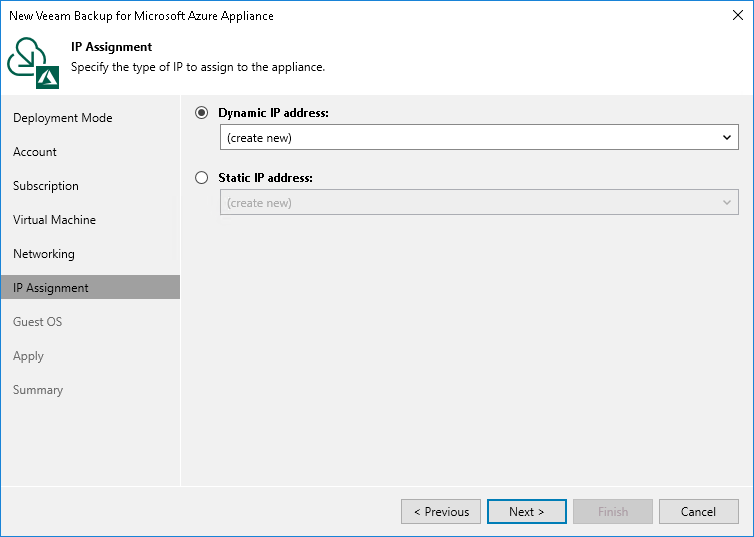Step 7. Specify IP Settings