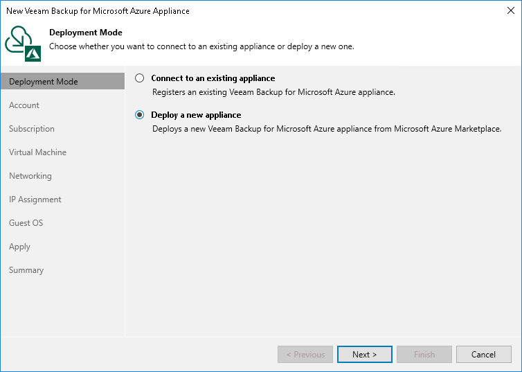 Step 2. Specify Deployment Mode