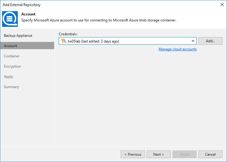 Step 3. Specify Storage Account Settings