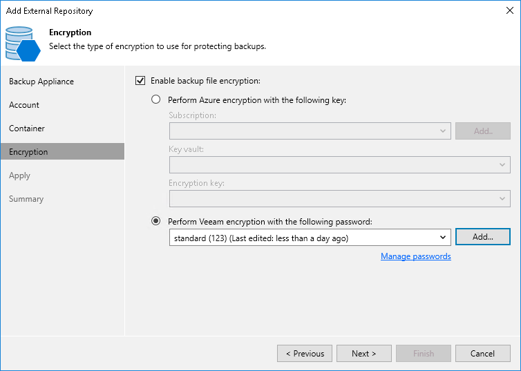 Step 5. Configure Encryption