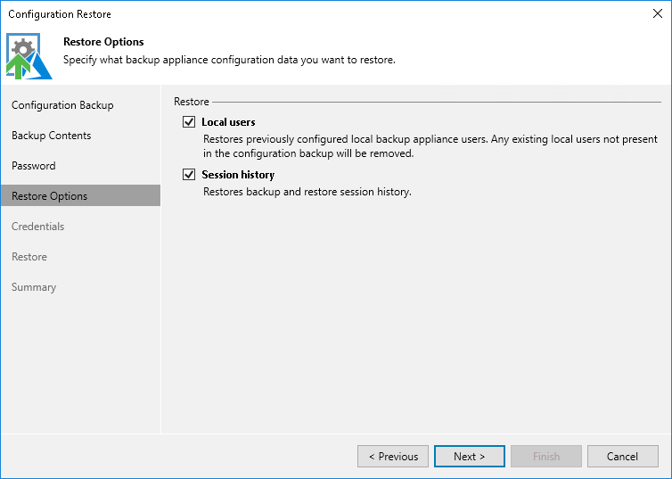 Step 5. Select Data to Restore