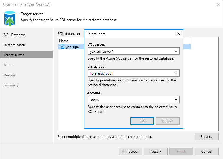 Step 4. Specify Target SQL Server Settings
