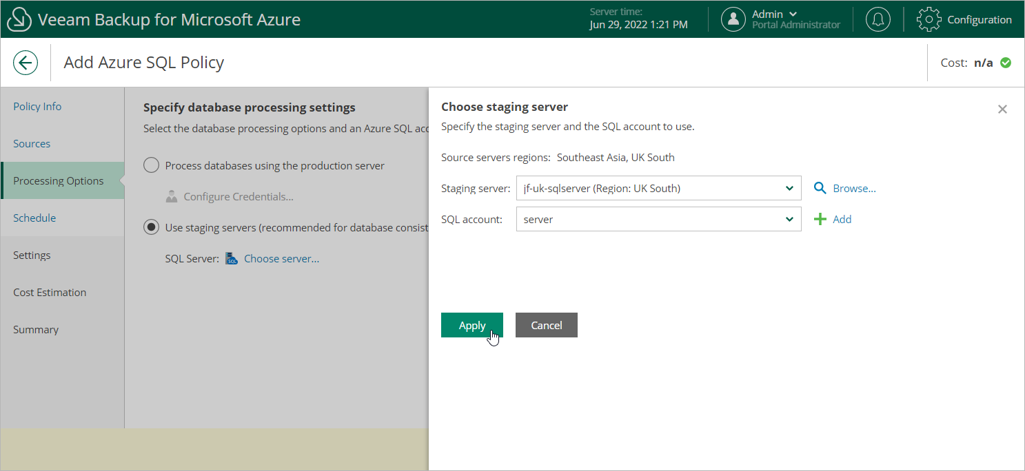 Step 4. Configure Processing Options