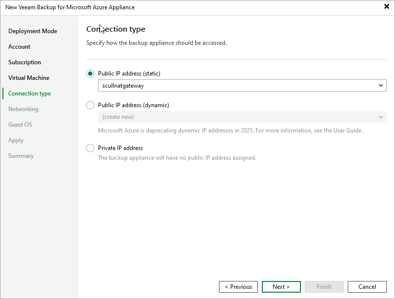 Step 6. Specify Connection Type