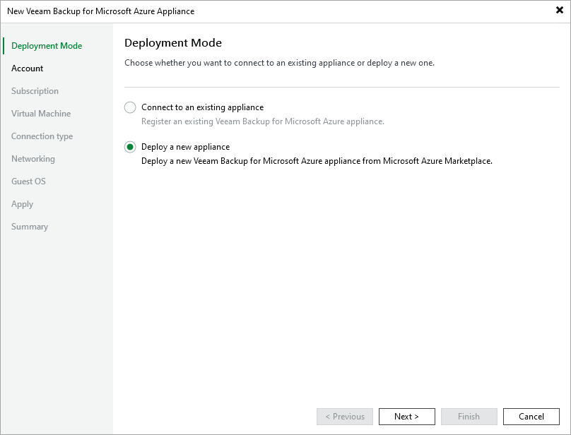 Step 2. Choose Deployment Mode