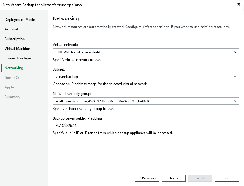 Step 7. Specify Network Settings