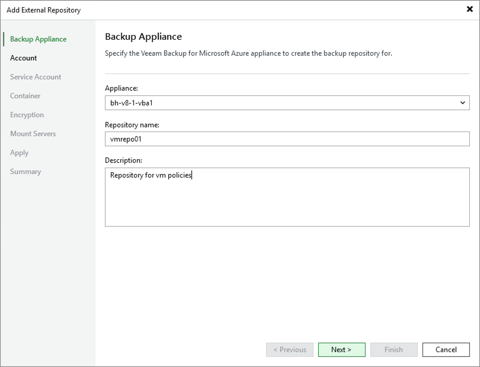 Step 2. Specify Repository Details