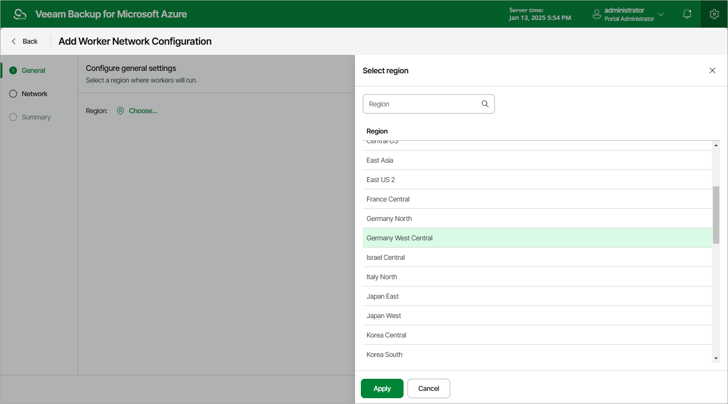 Specifying General Settings