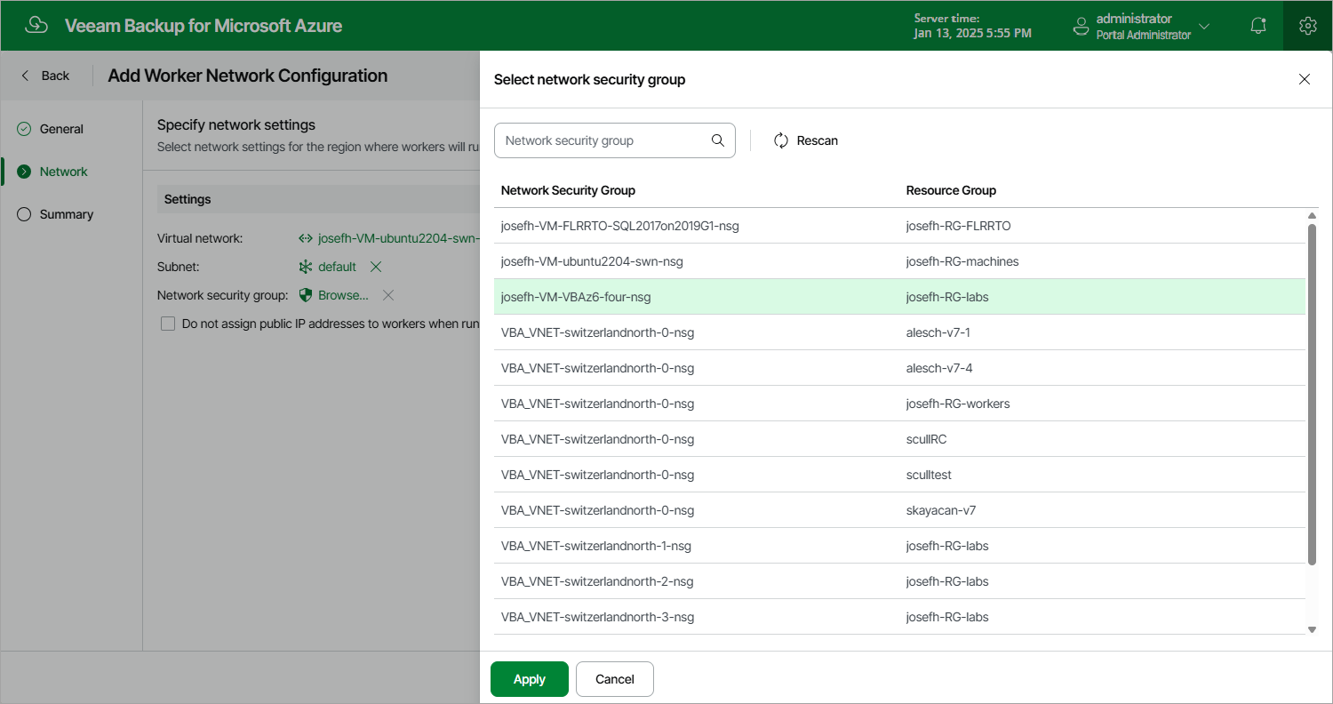Specifying Network Settings