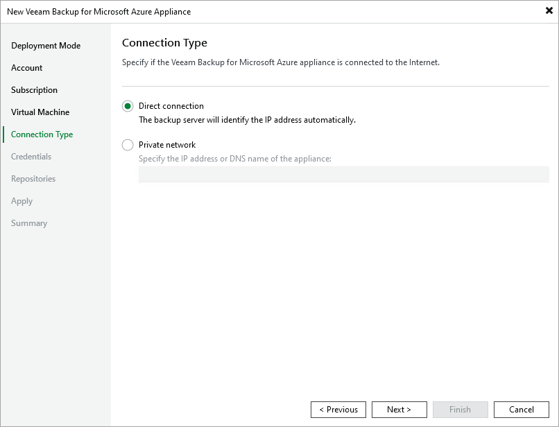Step 6. Specify Connection Type