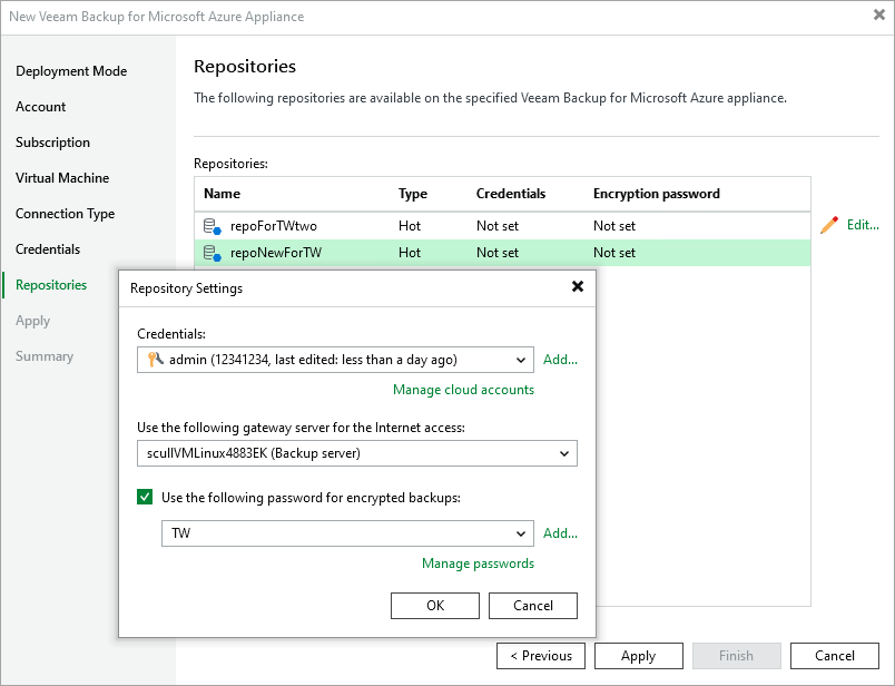 Step 8. Configure Repository Settings
