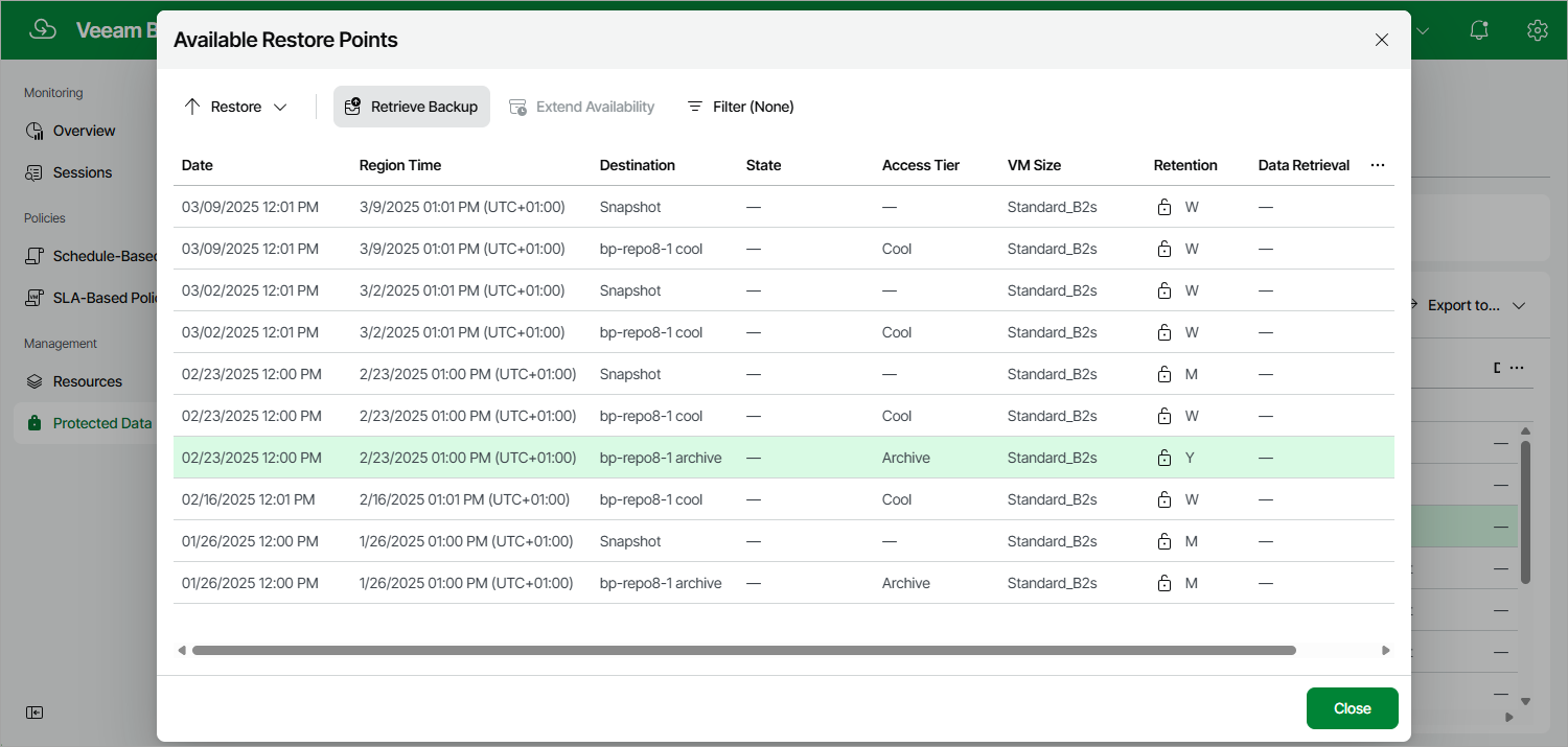 Retrieving VM Data Manually