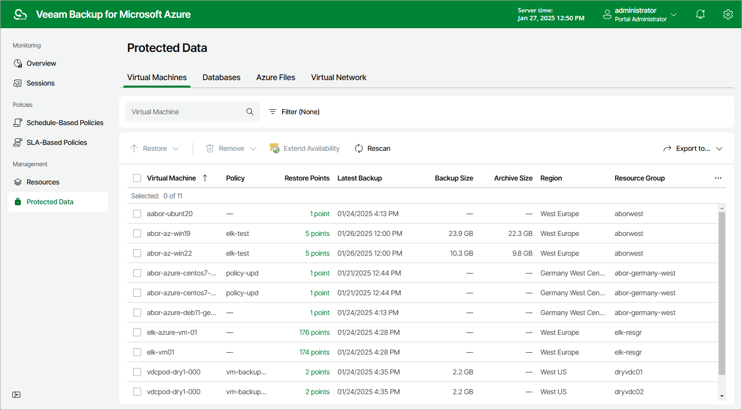 Managing VM Data