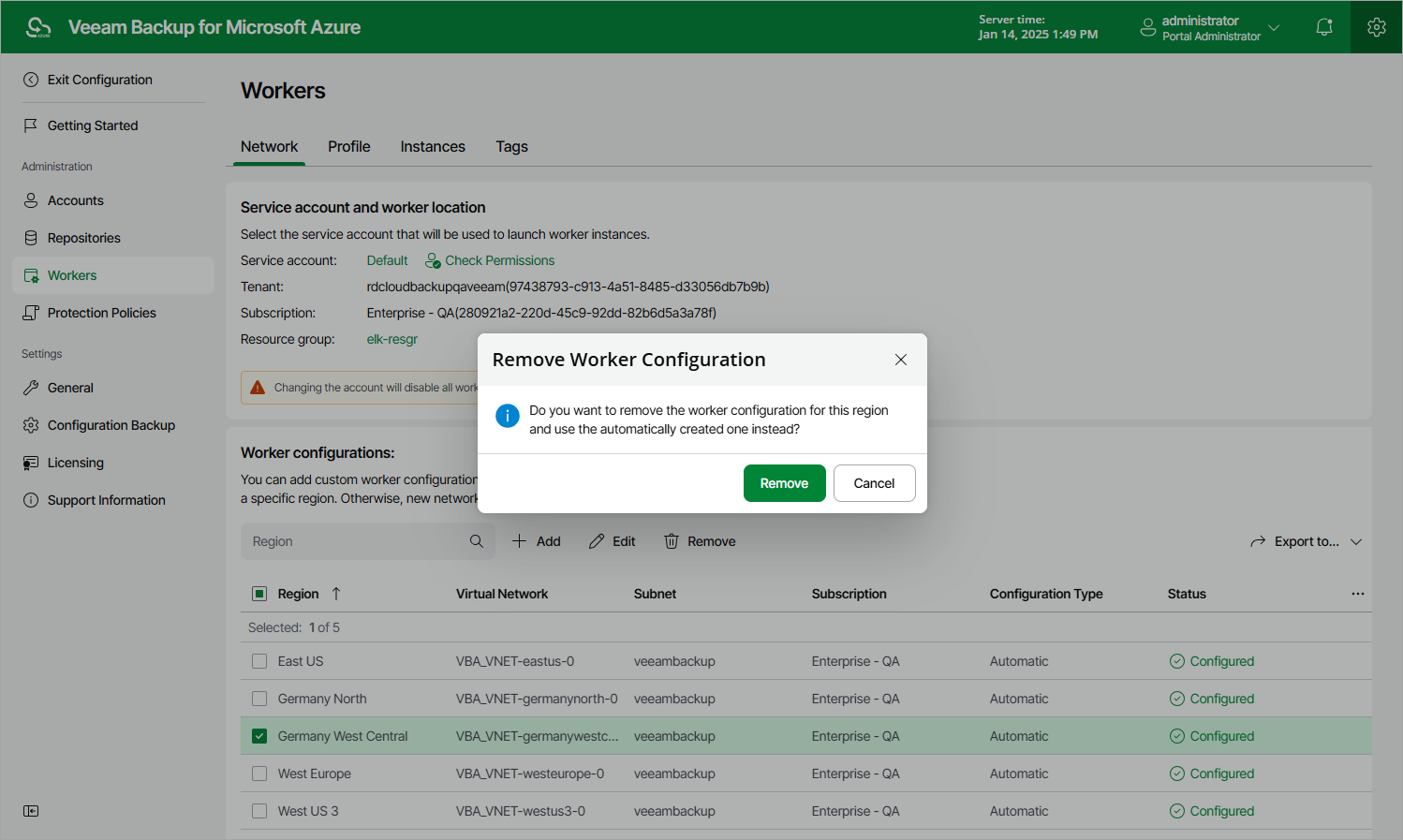 Removing Worker Profiles