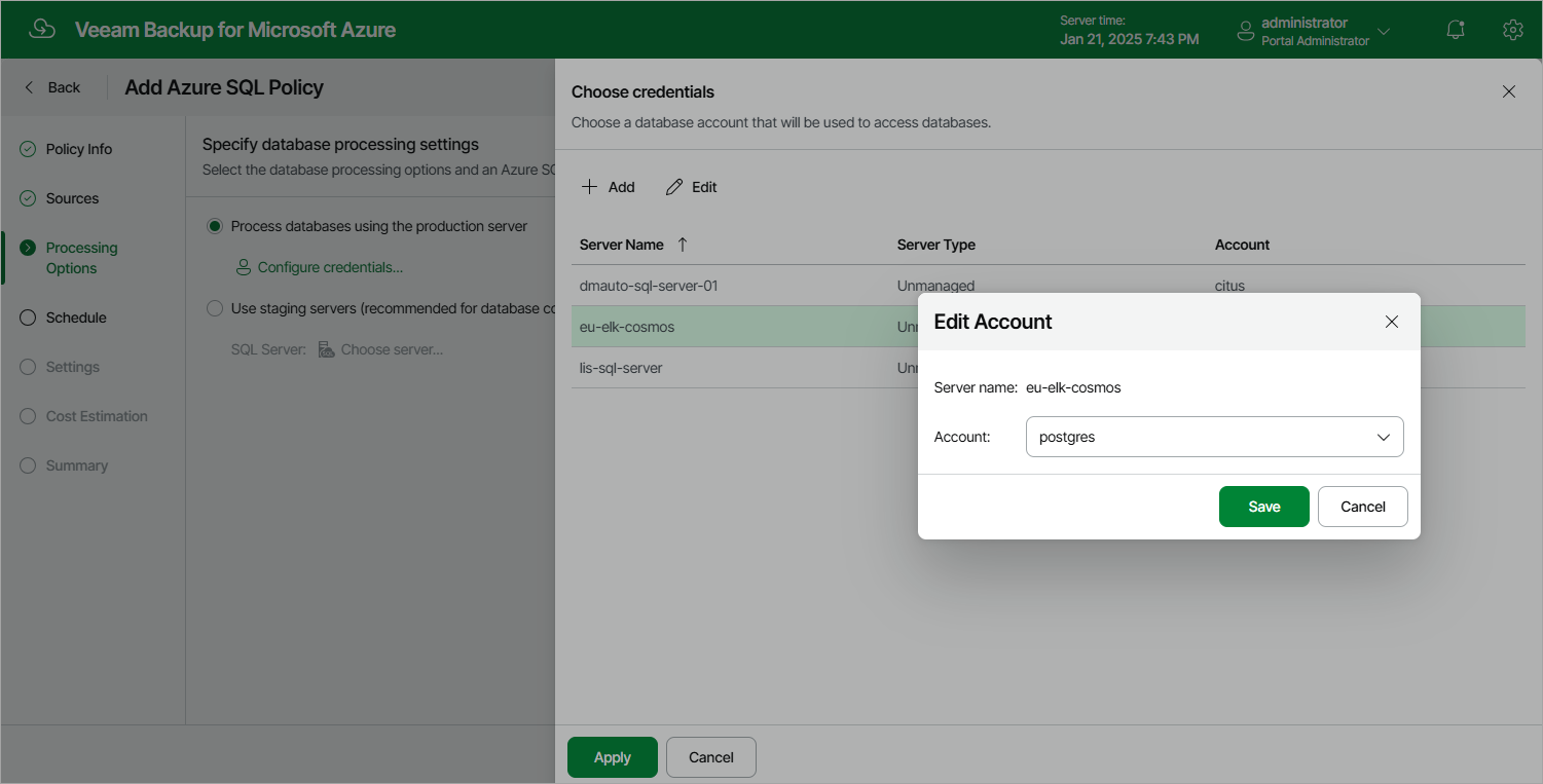 Adding Backup Policy