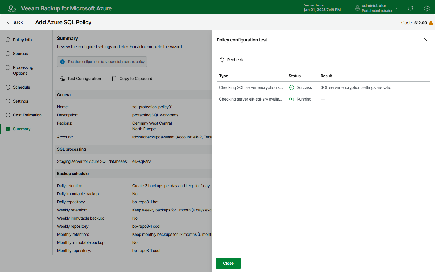 Adding Backup Policy